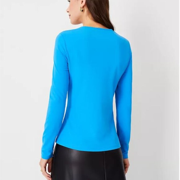 NWT Ann Taylor Refined Stretch Envelope Neck Top - size XL - Picture 2 of 2